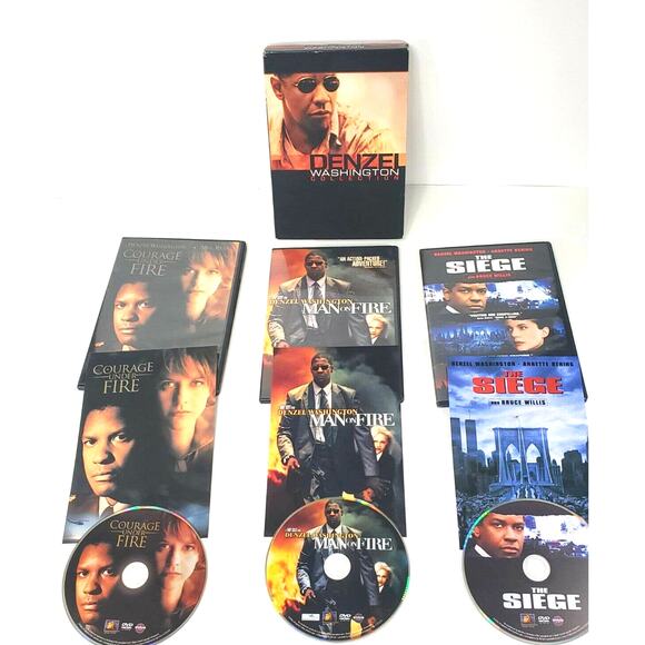 The Denzel Washington Collection (DVD, 2006, 3-Disc Set) - Picture 1 of 7